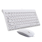 White keyboard and mouse set on a white background