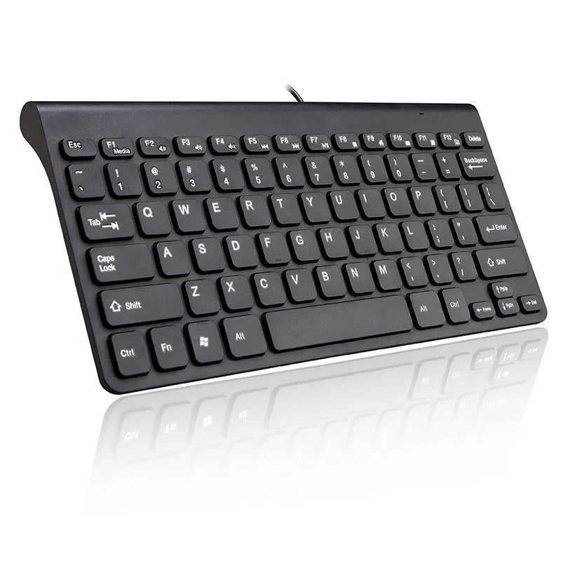 Black keyboard on a white background