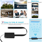 Mini WiFi Security Camera featuring 1080P HD video, motion detection, 2.4GHz WiFi, rechargeable battery and remote mobile access.