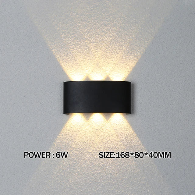 IP65 Waterproof LED Wall Light AC110V 220V Indoor Outdoor Aluminium Wall Lamp