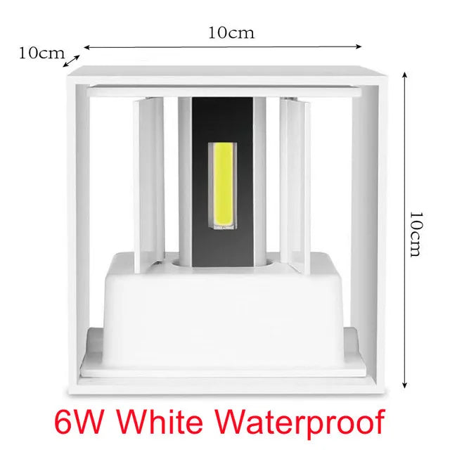 IP65 LED Wall Light 6W 12W DC12V-24V Adjustable Up Down Waterproof Wall Lamp