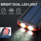 High-Capacity 50000mAh Solar Power Bank – Portable Multi-Device Charger with Dual USB, USB-C & Flashlight