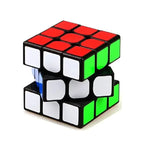 Rubik's Cube with red, green, and white sides on a white background