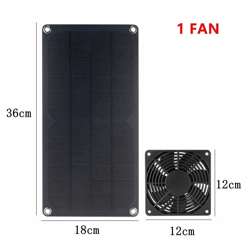 Solar Powered Ventilation Fan 30W 12V – Mini Exhaust Fan for Chicken Coop, Dog House & Shed Cooling