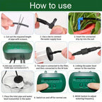 Step-by-step guide on how to use a water system with images and text instructions.