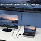 HDMI to VGA adapter with USB-C cable, featuring NIERBO branding and 4K UltraHD certification.