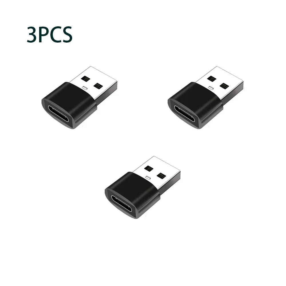 Three USB adapters on a white background with '3PCS' text above.