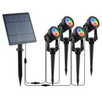 Solar LED Garden Light IP65 Waterproof – RGB Warm & Cold White Outdoor Landscape Lamp