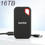 30TB external hard disk with black casing and red accent on a light gray background