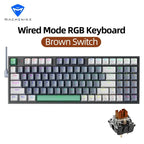 Machenike Wired Mode RGB Keyboard with brown switch on a white background