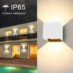 IP65 LED Wall Light 6W 12W DC12V-24V Adjustable Up Down Waterproof Wall Lamp