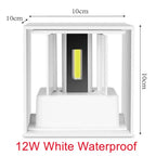 IP65 LED Wall Light 6W 12W DC12V-24V Adjustable Up Down Waterproof Wall Lamp