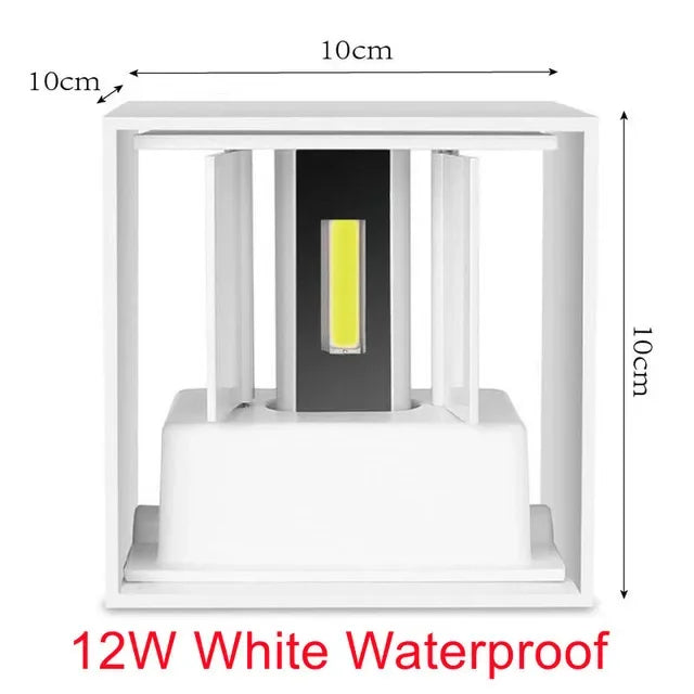 IP65 LED Wall Light 6W 12W DC12V-24V Adjustable Up Down Waterproof Wall Lamp
