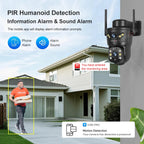 4G /WIFI Outdoor Solar Camera 8MP Dual Lens PIR Sim Card built in Night Vision Waterproof Security Camara Battery CCTV