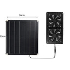 Solar Powered Ventilation Fan 30W 12V – Mini Exhaust Fan for Chicken Coop, Dog House & Shed Cooling