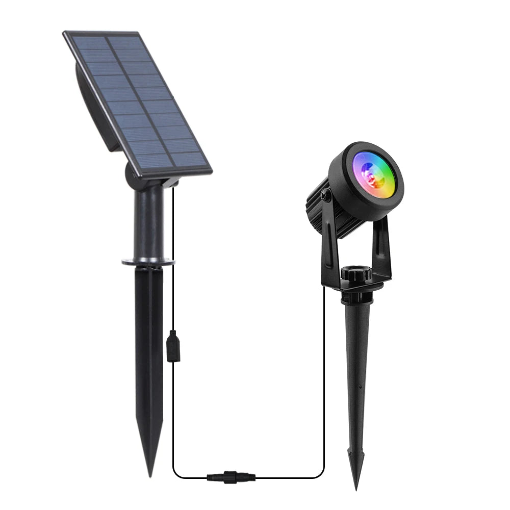 Solar LED Garden Light IP65 Waterproof – RGB Warm & Cold White Outdoor Landscape Lamp