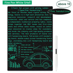 11.5-inch full screen LCD writing tablet with white pen on a white background