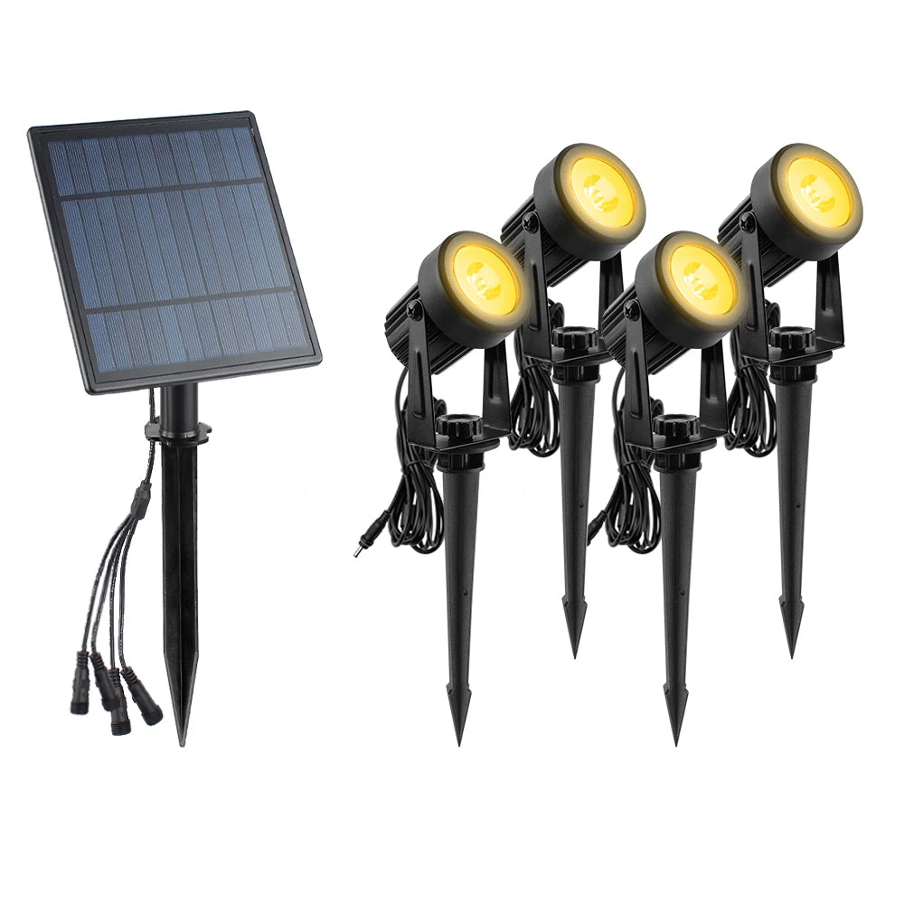 Solar LED Garden Light IP65 Waterproof – RGB Warm & Cold White Outdoor Landscape Lamp