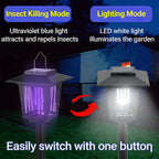 Solar-Powered Bug Zapper Lamp – Waterproof UV Mosquito & Insect Killer for Patio, Garden, Camping & Home