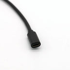 Black USB-C cable on a white background