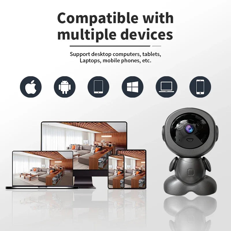 8MP WiFi PTZ Security Camera | AI Smart Tracking Robot Camera with Color Night Vision & Two-Way Audio Baby Monitor