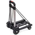 Black and gray folding cart on a white background