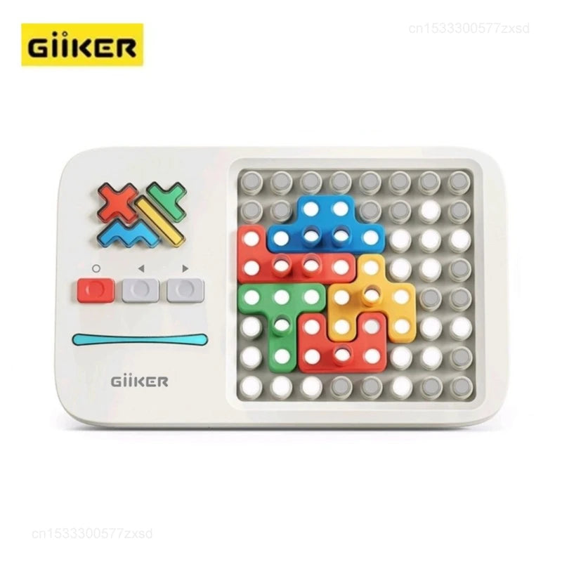 Educational toy with colorful buttons and a white base, featuring the Giiker brand.