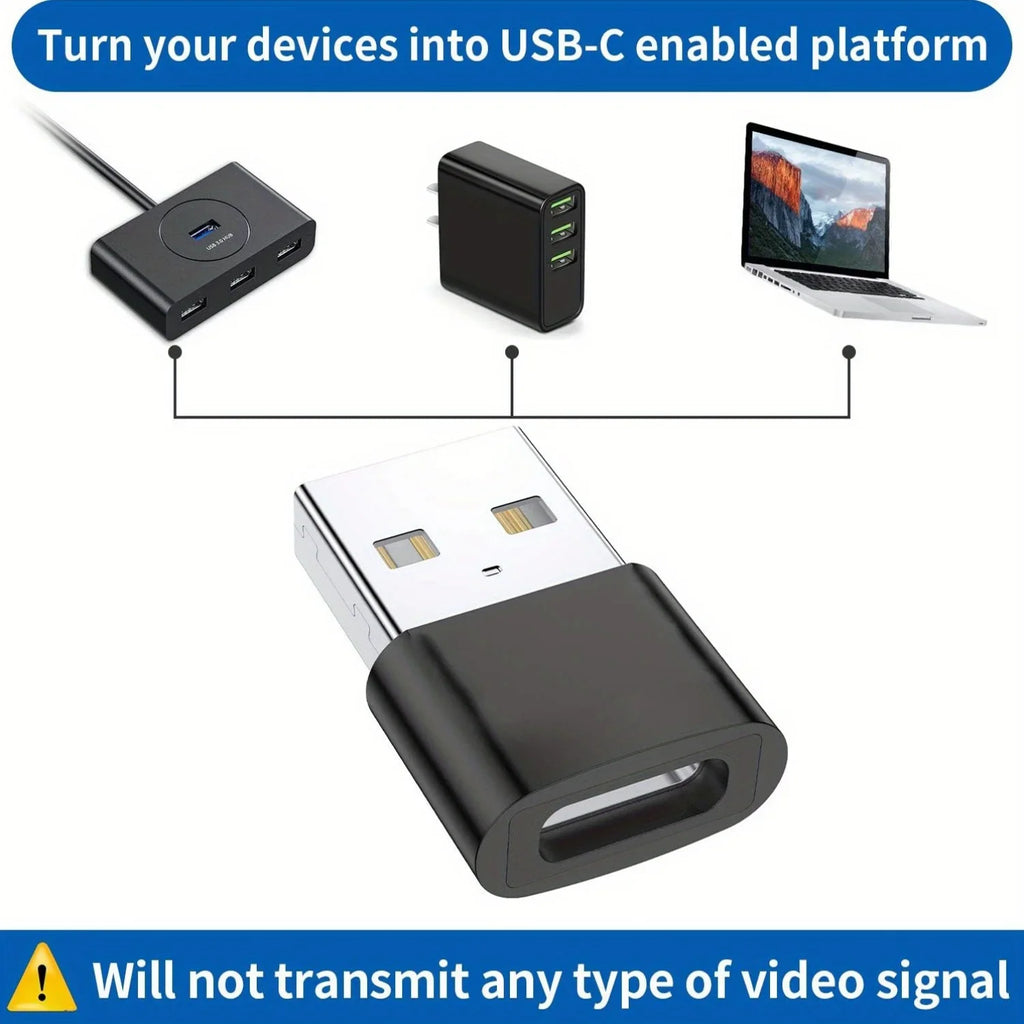 USB-C adapter with laptop and devices on a white background