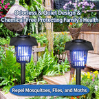 Solar-Powered Bug Zapper Lamp – Waterproof UV Mosquito & Insect Killer for Patio, Garden, Camping & Home