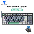 Machenike Wired Mode RGB Keyboard with blue switch on a white background