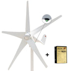 White wind turbine with a battery pack labeled 'MPP7060' on a white background