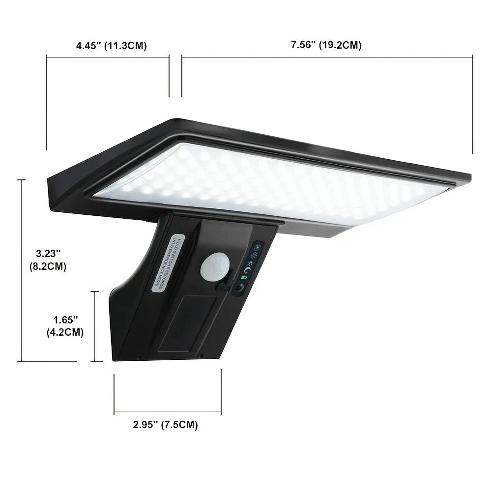 Solar Security Flood Light Outdoor Waterproof Motion Sensor – 90 LED 4 Modes Wall Light for Garden & Yard