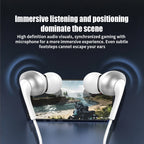 Gaming headset with smartphone displaying a first-person shooter game on a dark background
