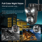 4G /WIFI Outdoor Solar Camera 8MP Dual Lens PIR Sim Card built in Night Vision Waterproof Security Camara Battery CCTV
