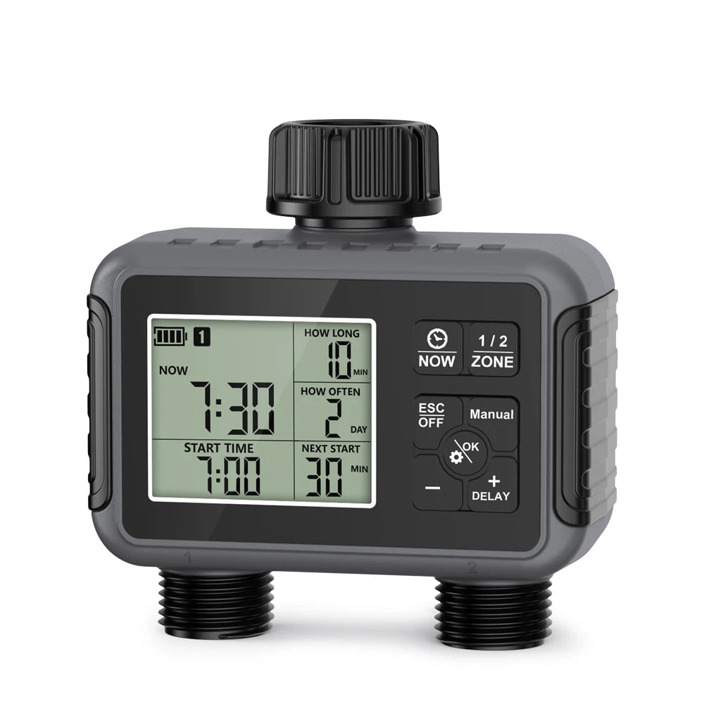 Digital timer with display on a white background