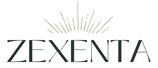Zexenta logo with a sunburst design on a white background